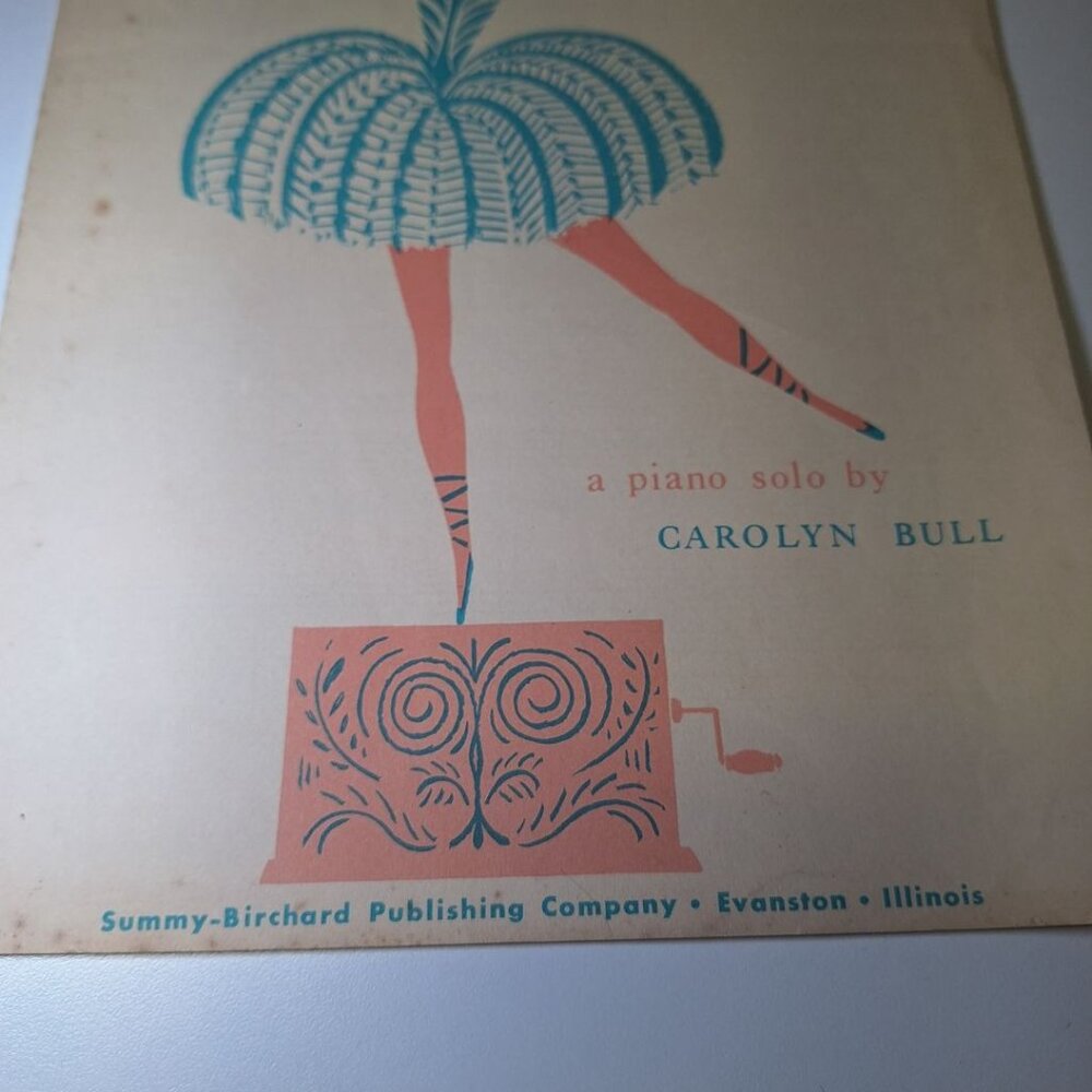 Waltzing Figurine Sheet Music Ballerina Dancer Ballet Piano Solo Carolyn Bull 58 - Picture 2 of 7